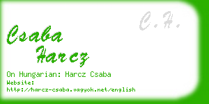 csaba harcz business card